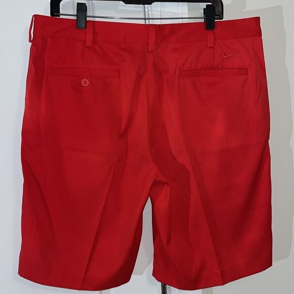 Nike Golf Flat Front Dri Fit Sunday Red 11” Inseam Great Swoosh Golf Shorts 36 - Picture 4 of 5